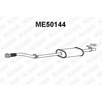 Silencieux avant VENEPORTE ME50144