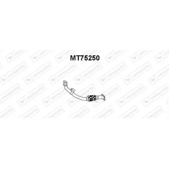 Tuyau d'échappement VENEPORTE MT75250