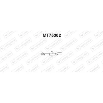 Tuyau d'échappement VENEPORTE MT75302