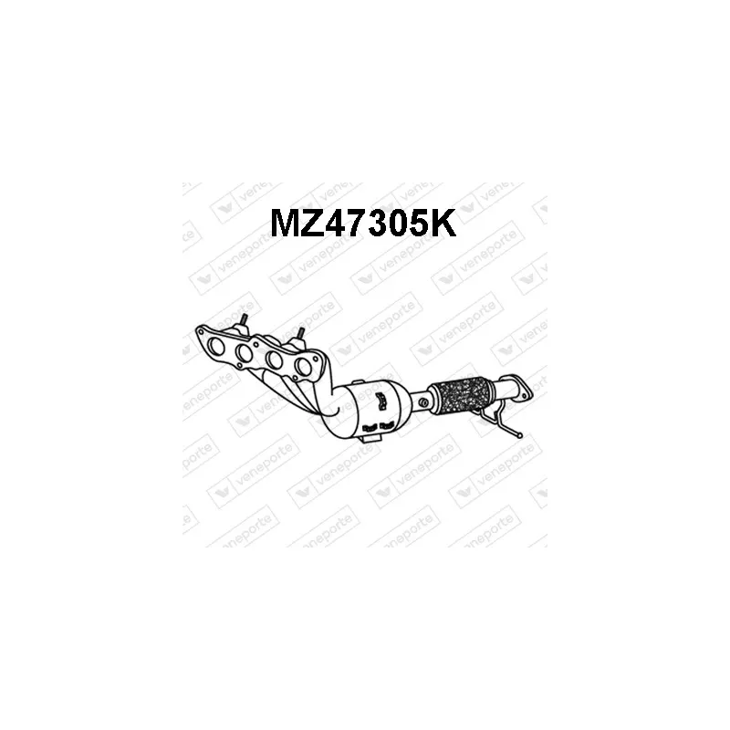 Catalyseur en coude VENEPORTE MZ47305K