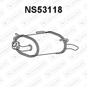 Silencieux arrière VENEPORTE NS53118