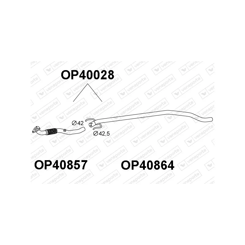 Tuyau d'échappement VENEPORTE OP40028