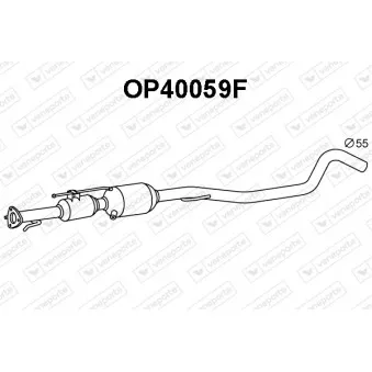 Filtre à particules / à suie, échappement VENEPORTE OP40059F
