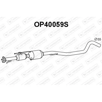 Filtre à particules / à suie, échappement VENEPORTE OP40059S