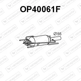 Filtre à particules / à suie, échappement VENEPORTE OP40061F