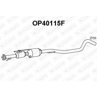 Filtre à particules / à suie, échappement VENEPORTE OP40115F