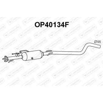 Filtre à particules / à suie, échappement VENEPORTE OP40134F