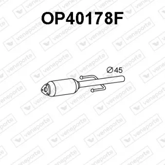 Filtre à particules / à suie, échappement VENEPORTE OP40178F