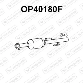Filtre à particules / à suie, échappement VENEPORTE OP40180F