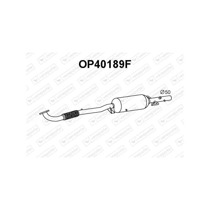 Filtre à particules / à suie, échappement VENEPORTE OP40189F