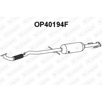 Filtre à particules / à suie, échappement VENEPORTE OP40194F