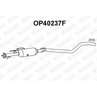 Filtre à particules / à suie, échappement VENEPORTE OP40237F