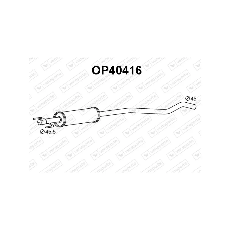 Silencieux avant VENEPORTE OP40416