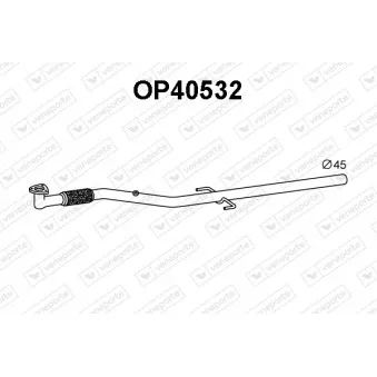 Tuyau d'échappement VENEPORTE OP40532