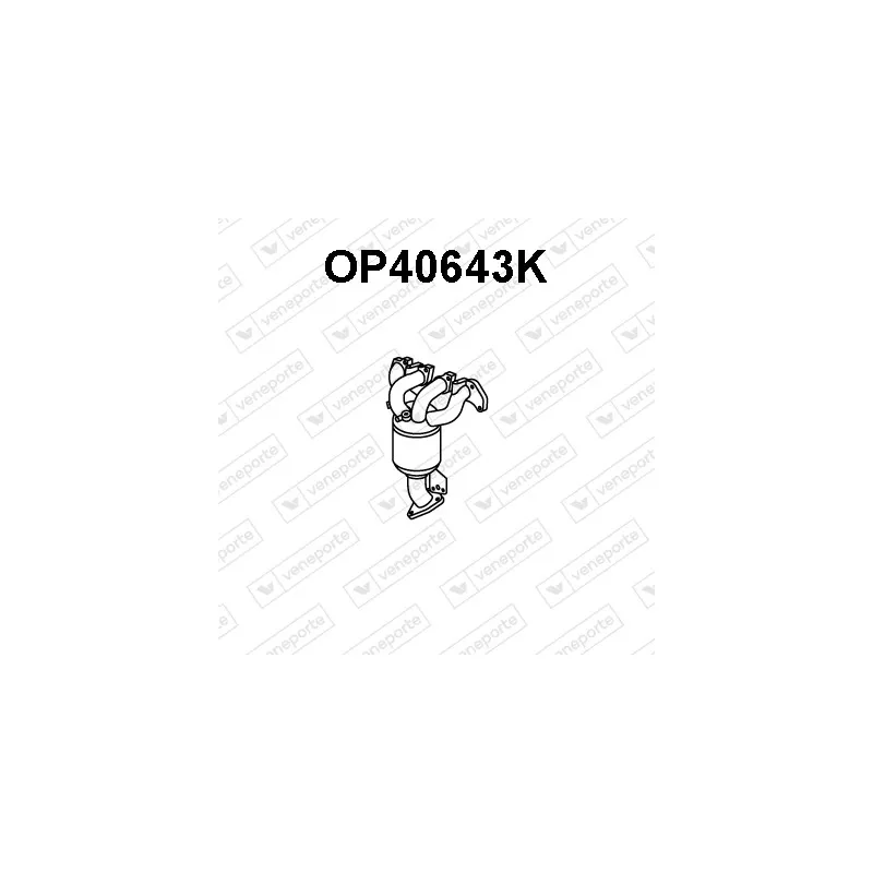 Catalyseur en coude VENEPORTE OP40643K