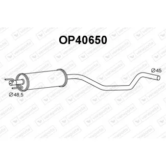 Silencieux central VENEPORTE OP40650