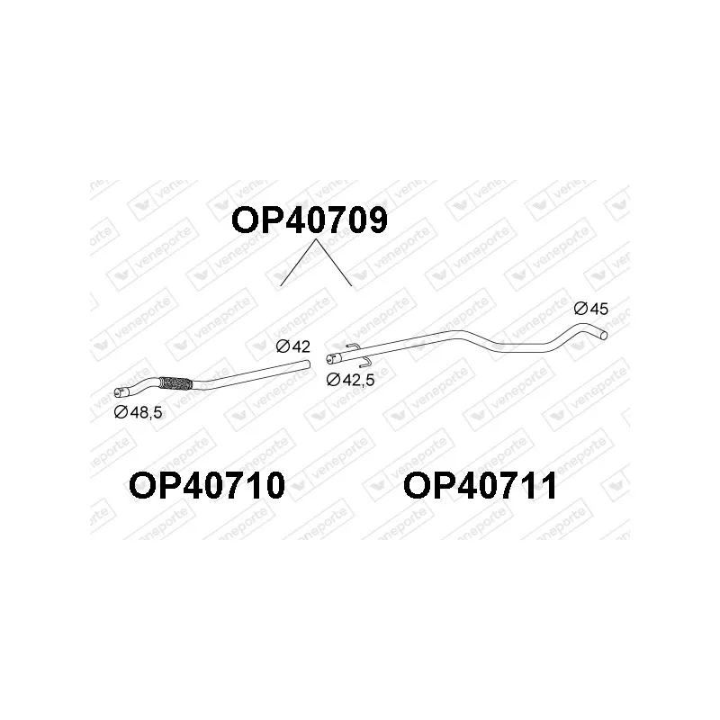 Tuyau d'échappement VENEPORTE OP40709