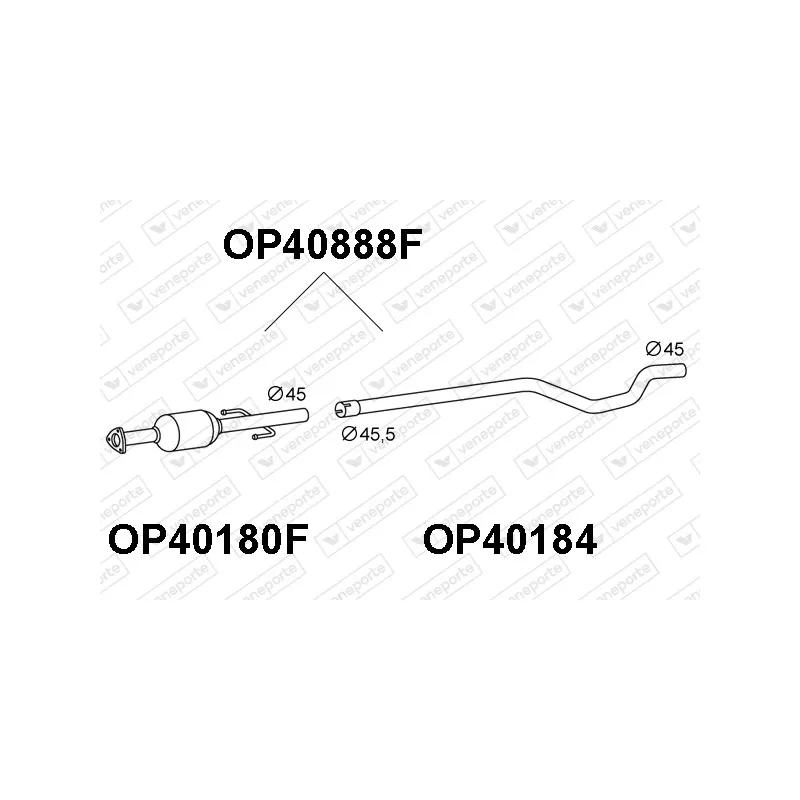 Filtre à particules / à suie, échappement VENEPORTE OP40888F