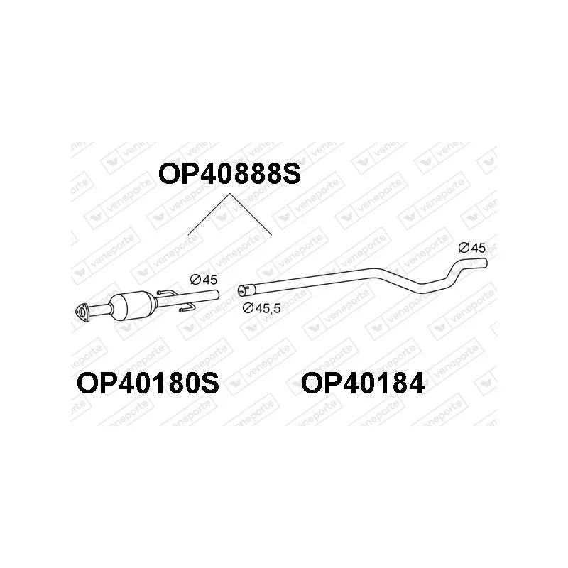 Filtre à particules / à suie, échappement VENEPORTE OP40888S