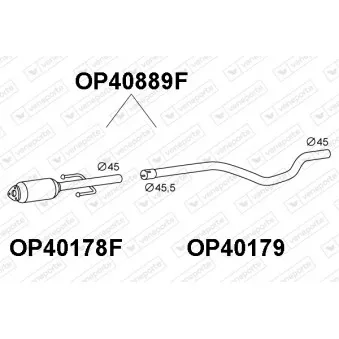 Filtre à particules / à suie, échappement VENEPORTE OP40889F