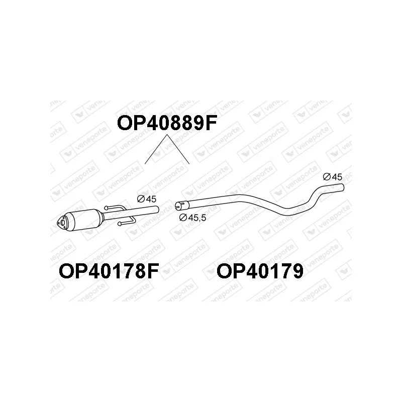Filtre à particules / à suie, échappement VENEPORTE OP40889F