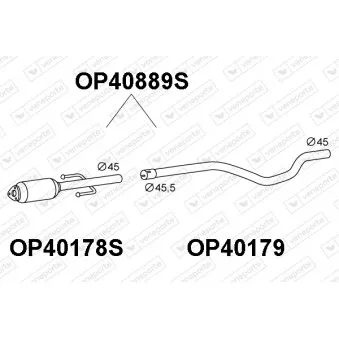 Filtre à particules / à suie, échappement VENEPORTE OP40889S