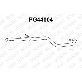 Tuyau d'échappement VENEPORTE PG44004
