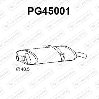 Silencieux arrière VENEPORTE PG45001