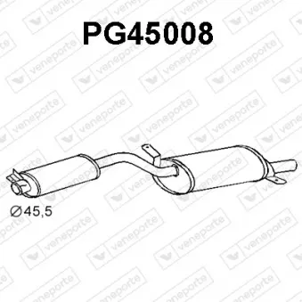 Silencieux arrière VENEPORTE PG45008