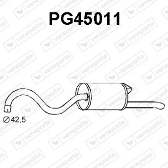 Silencieux arrière VENEPORTE PG45011
