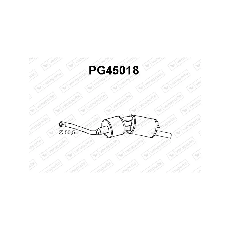 Silencieux arrière VENEPORTE PG45018
