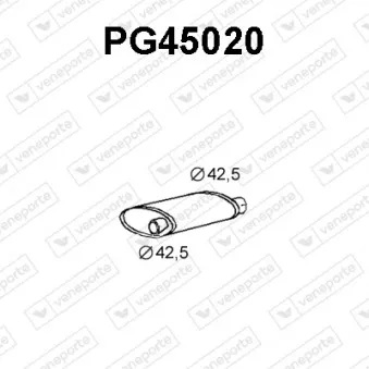Silencieux central VENEPORTE PG45020