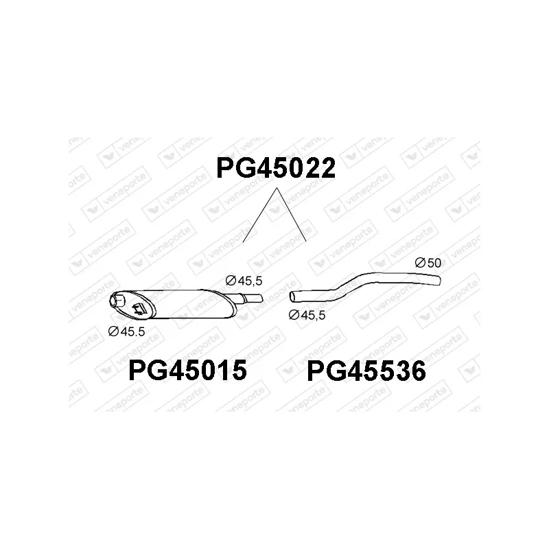 Silencieux avant VENEPORTE PG45022