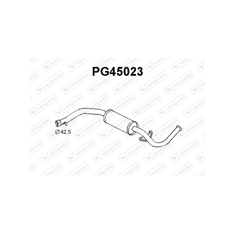 Silencieux arrière VENEPORTE PG45023