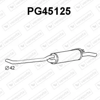 Silencieux arrière VENEPORTE PG45125