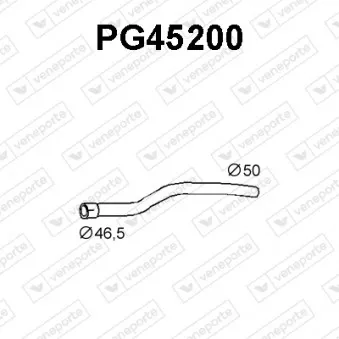 Tuyau d'échappement VENEPORTE PG45200