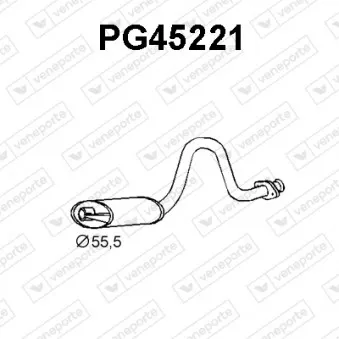 Silencieux central VENEPORTE PG45221