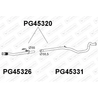 Tuyau d'échappement VENEPORTE PG45320