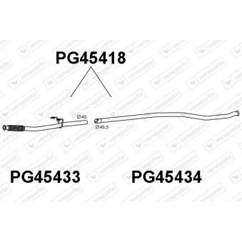 Tuyau d'échappement VENEPORTE PG45418