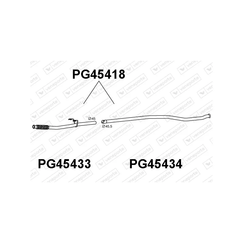 Tuyau d'échappement VENEPORTE PG45418