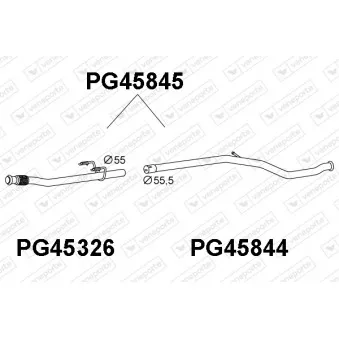 Tuyau d'échappement VENEPORTE PG45845