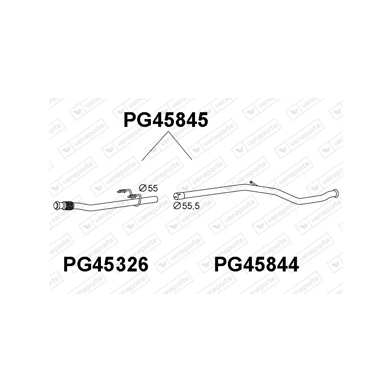 Tuyau d'échappement VENEPORTE PG45845