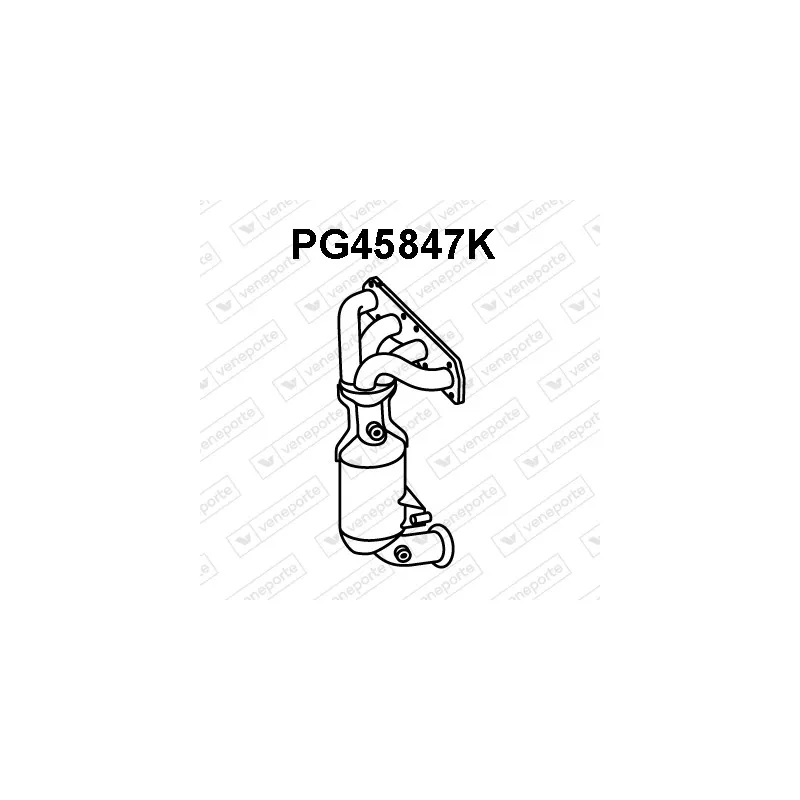 Catalyseur en coude VENEPORTE PG45847K