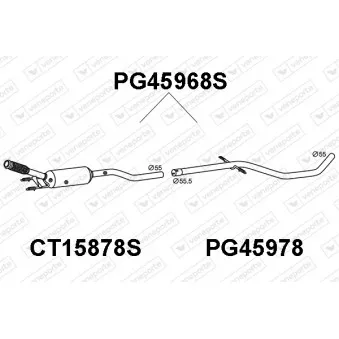 Filtre à particules / à suie, échappement VENEPORTE PG45968S