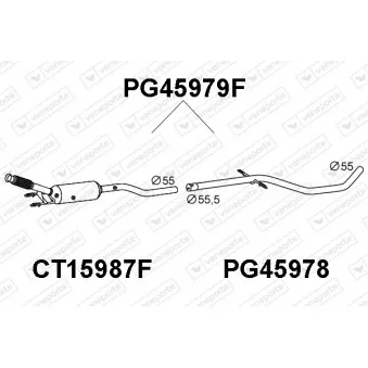 Filtre à particules / à suie, échappement VENEPORTE PG45979F