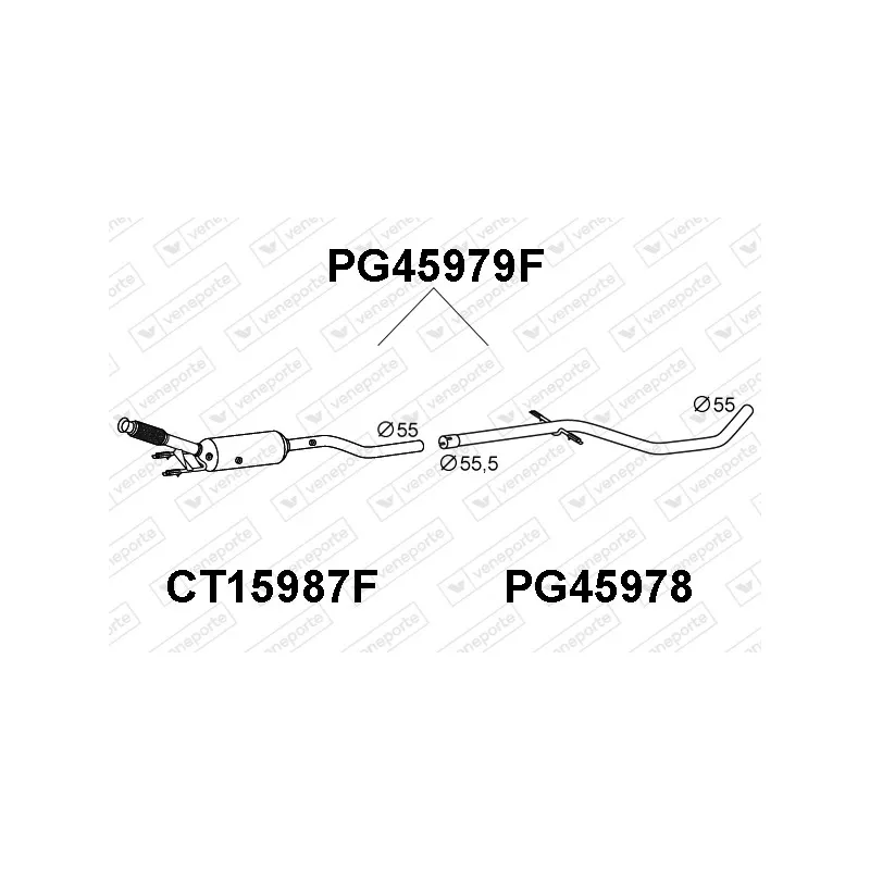 Filtre à particules / à suie, échappement VENEPORTE PG45979F
