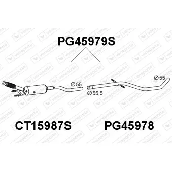 Filtre à particules / à suie, échappement VENEPORTE PG45979S