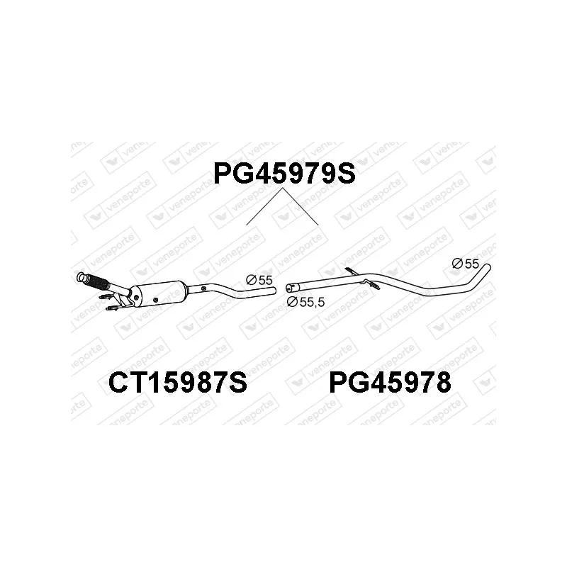 Filtre à particules / à suie, échappement VENEPORTE PG45979S