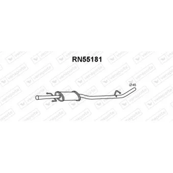 Silencieux avant VENEPORTE RN55181