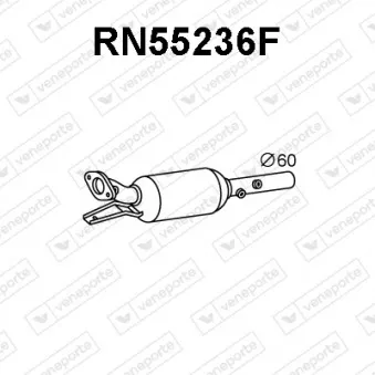 Filtre à particules / à suie, échappement VENEPORTE RN55236F